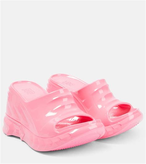 givenchy marshmallow pink|Marshmallow wedge sandals in laminated rubber .